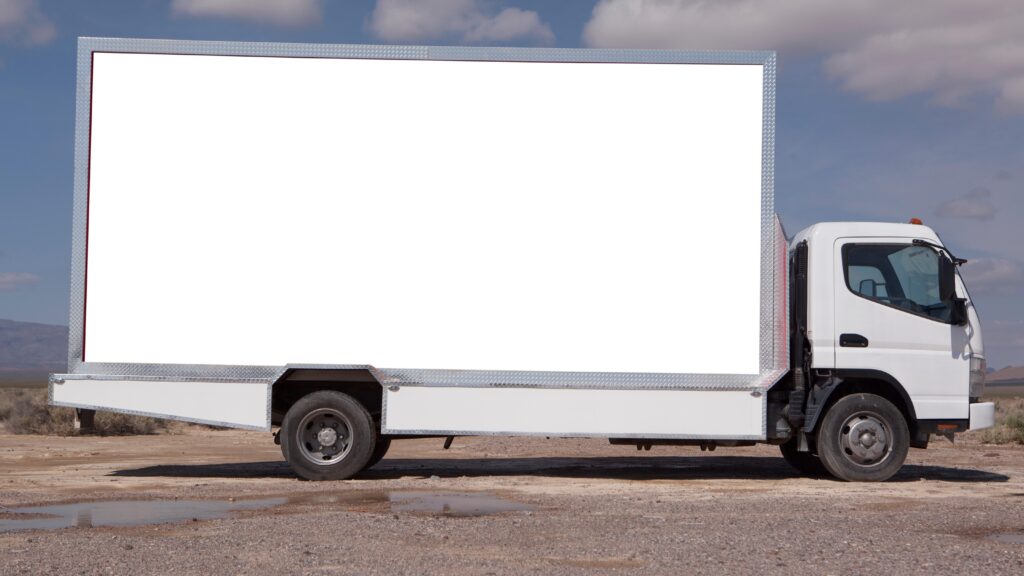 Van mockup isolated concept, Truck mock up