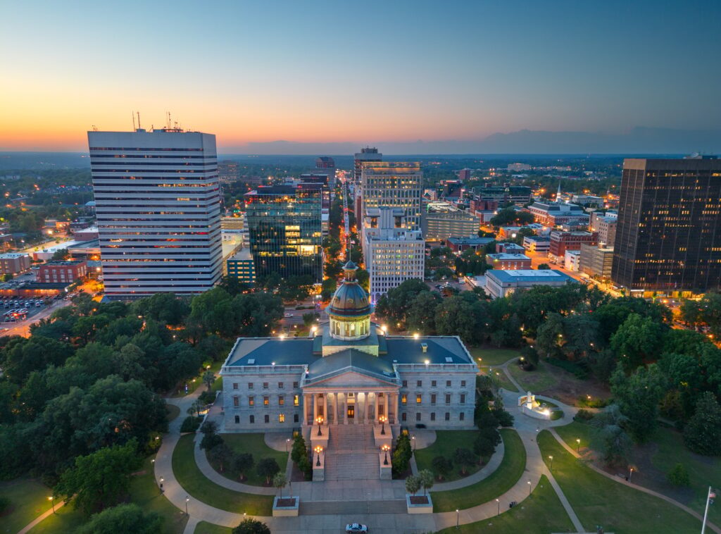 Columbia, South Carolina, USA Downtown Cityscape