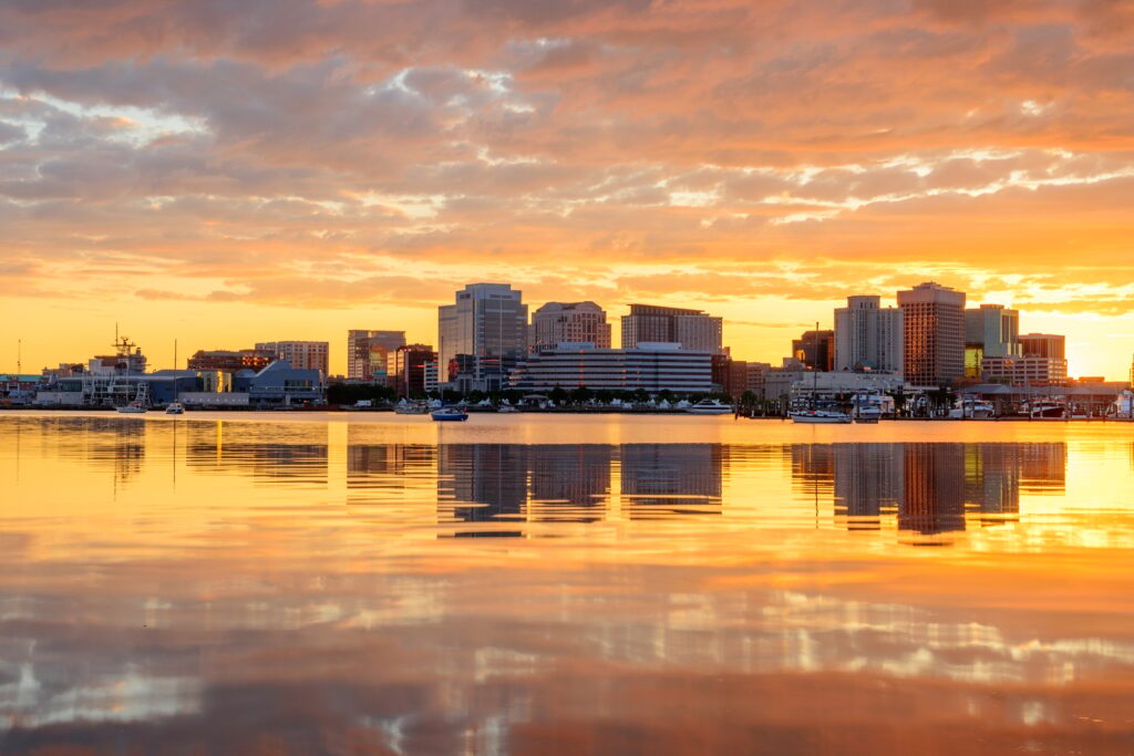 Norfolk, Virginia, USA on the Chesapeake Bay