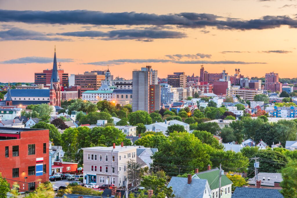 Portland, Maine, USA downtown skyline