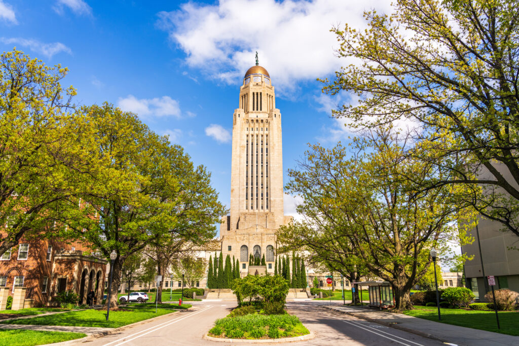 Lincoln, Nebraska, USA at the State Capitol
