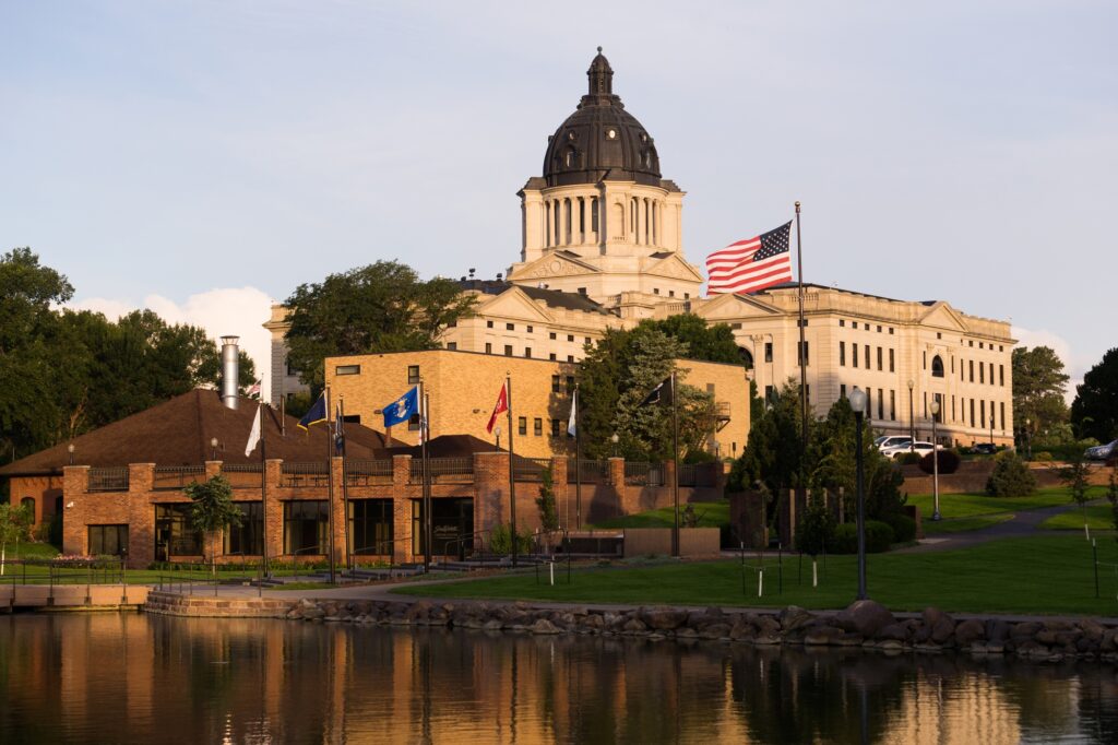 Sun Rising South Dakota State Capital Buildingg Hughes County Pie